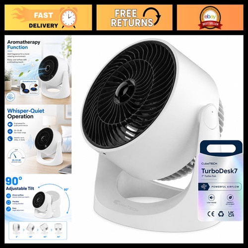 Inch quiet desk fan - 7-inch,