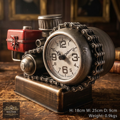 Industrial engine desk clock - industrial,