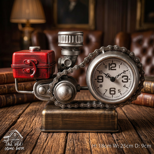 Engine desk clock - clock, industrial